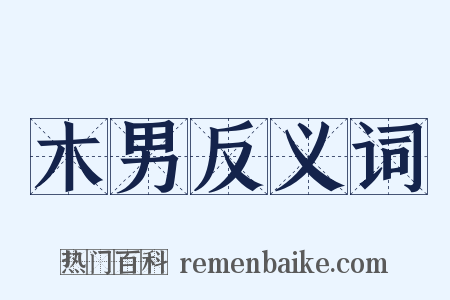 木男反义词是什么意思的图片